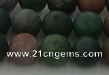 CRO1084 15.5 inches 12mm round matte Indian agate beads wholesale