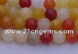 CRO1161 15.5 inches 6mm round golden silk jade beads wholesale