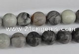 CRO184 15.5 inches 10mm round grey picasso jasper beads wholesale