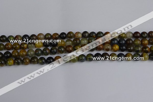 CRO902 15.5 inches 8mm round golden pietersite beads wholesale