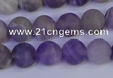 CRO923 15.5 inches 10mm round matte dogtooth amethyst beads