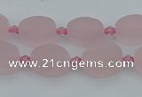 CRQ231 15.5 inches 10*14mm oval rose quartz beads wholesale