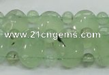 CRU135 13*18mm oval & round double drilled green rutilated quartz beads