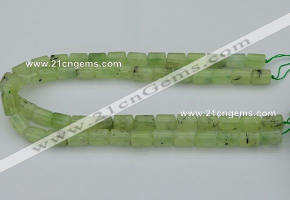 CRU227 15.5 inches 10*14mm tube green rutilated quartz beads