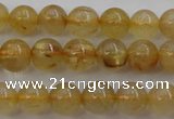 CRU611 15.5 inches 6mm round golden rutilated quartz beads