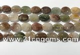 CRU923 15.5 inches 13*18mm oval mixed rutilated quartz beads wholesale