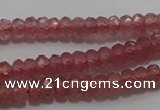 CRZ1100 15.5 inches 2*4mm faceted rondelle AAA+ grade ruby beads