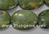 CRZ618 15.5 inches 22*30mm oval New ruby zoisite gemstone beads