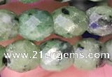 CRZ785 15.5 inches 6*6mm faceted drum ruby zoisite beads