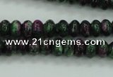 CRZ921 15.5 inches 6*10mm rondelle Chinese ruby zoisite beads