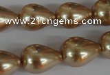 CSB114 15.5 inches 15*19mm teardrop shell pearl beads wholesale