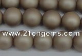 CSB1321 15.5 inches 6mm matte round shell pearl beads wholesale