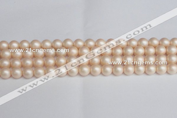 CSB1364 15.5 inches 12mm matte round shell pearl beads wholesale