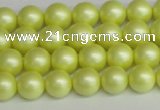 CSB1385 15.5 inches 4mm matte round shell pearl beads wholesale