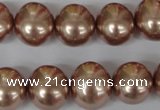 CSB141 15.5 inches 12*15mm – 13*16mm oval shell pearl beads
