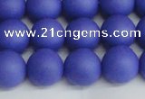 CSB1414 15.5 inches 12mm matte round shell pearl beads wholesale