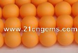 CSB1422 15.5 inches 8mm matte round shell pearl beads wholesale