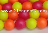 CSB1429 15.5 inches 12mm matte round shell pearl beads wholesale