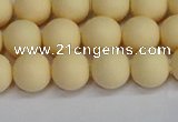 CSB1612 15.5 inches 8mm round matte shell pearl beads wholesale