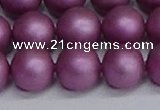 CSB1635 15.5 inches 14mm round matte shell pearl beads wholesale
