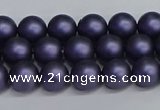 CSB1651 15.5 inches 6mm round matte shell pearl beads wholesale