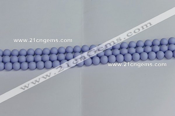 CSB1700 15.5 inches 4mm round matte shell pearl beads wholesale