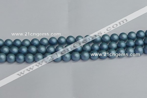 CSB1713 15.5 inches 10mm round matte shell pearl beads wholesale