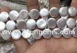 CSB2139 15.5 inches 16mm coin shell pearl beads wholesale