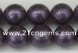 CSB2272 15.5 inches 8mm round wrinkled shell pearl beads wholesale