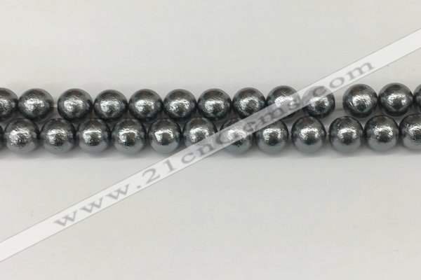 CSB2292 15.5 inches 8mm round wrinkled shell pearl beads wholesale