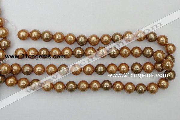 CSB387 15.5 inches 14mm round mixed color shell pearl beads