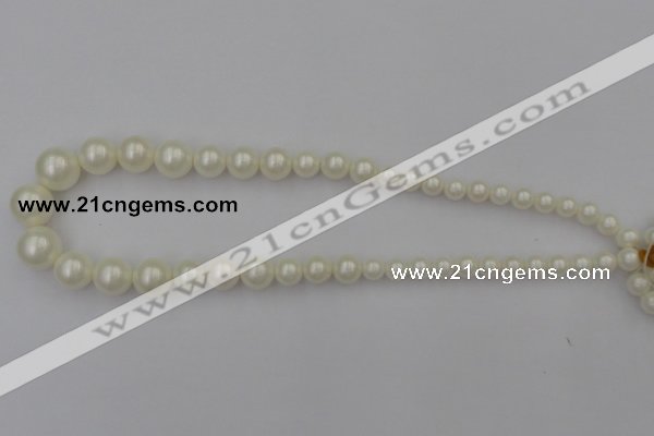 CSB401 15.5 inches 8mm - 16mm round shell pearl beads