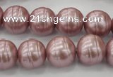 CSB621 15.5 inches 14mm whorl round shell pearl beads