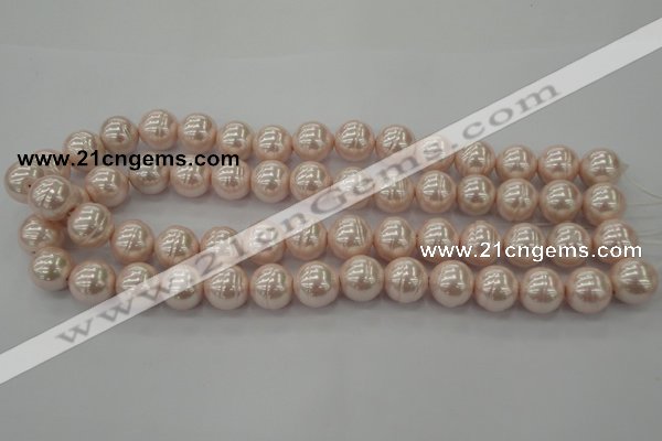 CSB625 15.5 inches 14mm whorl round shell pearl beads