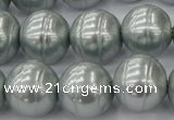 CSB646 15.5 inches 18mm whorl round shell pearl beads