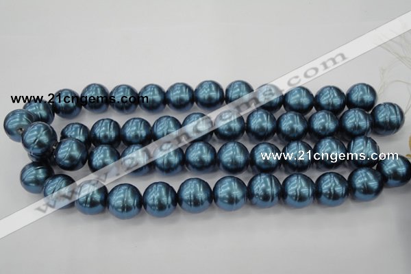 CSB648 15.5 inches 18mm whorl round shell pearl beads