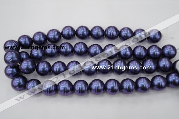 CSB649 15.5 inches 18mm whorl round shell pearl beads