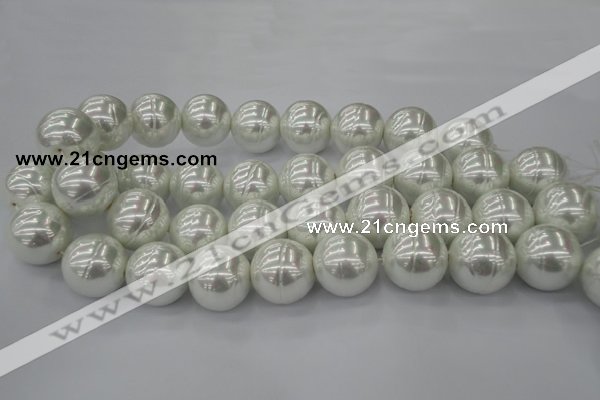 CSB660 15.5 inches 22mm whorl round shell pearl beads