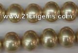 CSB802 15.5 inches 13*15mm oval shell pearl beads wholesale