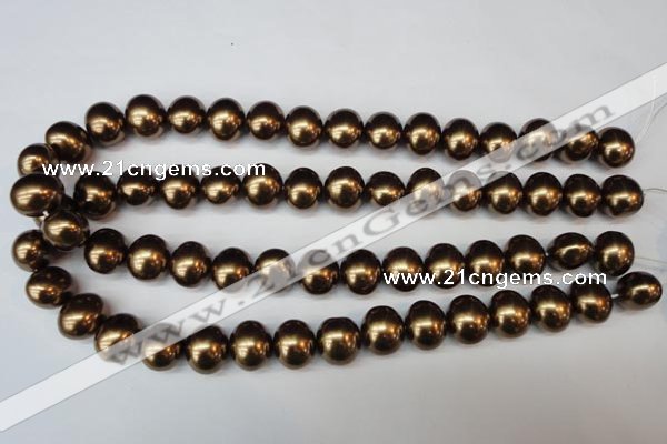 CSB806 15.5 inches 13*15mm oval shell pearl beads wholesale