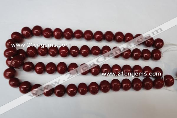CSB811 15.5 inches 13*15mm oval shell pearl beads wholesale