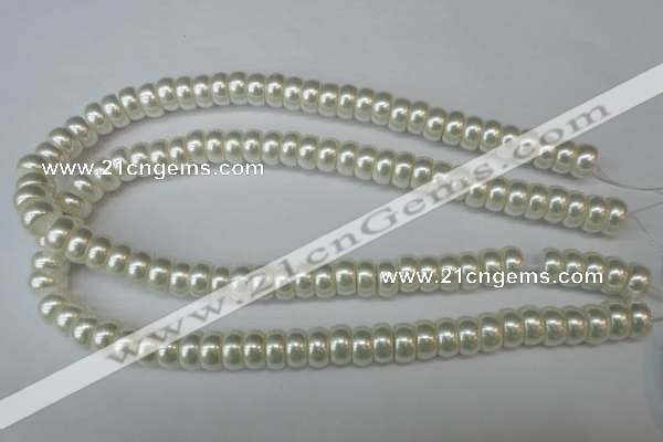 CSB900 15.5 inches 6*12mm rondelle shell pearl beads wholesale