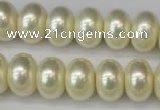 CSB910 15.5 inches 11*15mm rondelle shell pearl beads wholesale