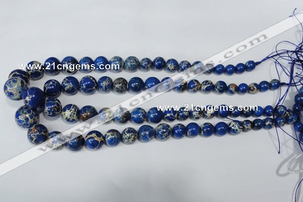CSE300 15.5 inches 8mm - 18mm round dyed sea sediment jasper beads