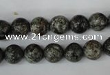 CSI12 15.5 inches 8mm round silver scale stone beads wholesale