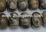 CSL20 15.5 inches 13*20mm rondelle silver leaf jasper beads wholesale