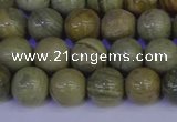 CSL202 15.5 inches 8mm round silver leaf jasper beads wholesale
