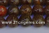 CSL224 15.5 inches 12mm round gold leaf jasper beads wholesale