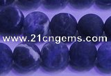 CSO456 15.5 inches 10mm round matte sodalite gemstone beads