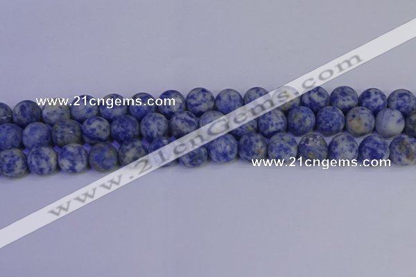 CSO534 15.5 inches 12mm round matte African sodalite beads wholesale